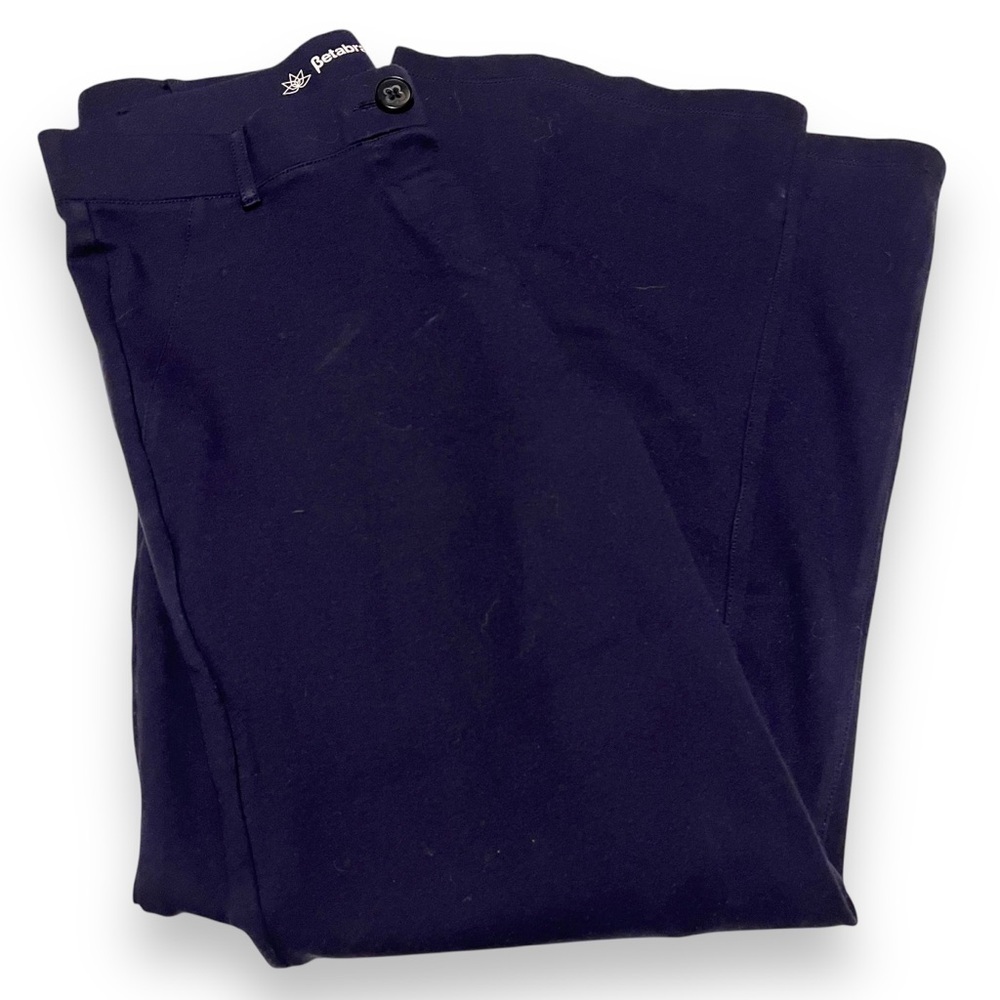 Betabrand Dress Yoga Pants Women's Medium S Petite W0104 NY Bootcut Pull-on Navy